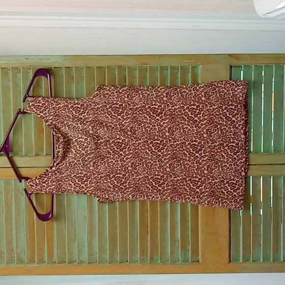 Liz Claiborne Cheetah Print Mesh Top - Picture 3 of 3